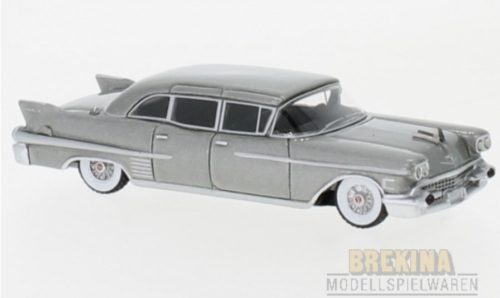 Brekina BOS87616 Cadillac Fleetwood 75 Limousine 1958, metálszürke (H0)