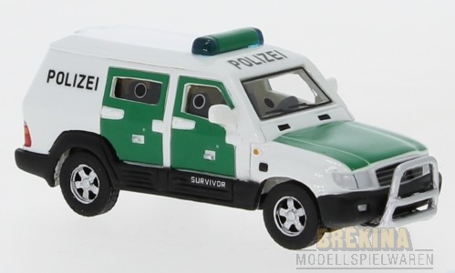 Brekina BOS87640 Toyota Land Cruiser Survivor 2004, Polizei (H0)