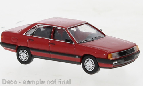 Brekina PCX870437 Audi 100 (C3) 1982, piros (H0)