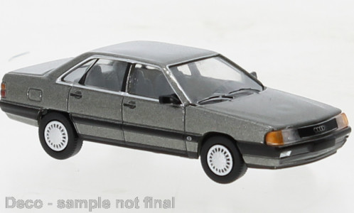 Brekina PCX870439 Audi 100 (C3) 1982, metál színben - sötétszürke (H0)