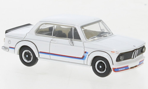 Brekina PCX870440 BMW 2002 turbo, Dekor, 1973, fehér (H0)