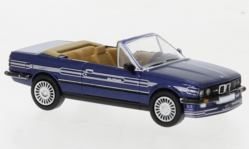 Brekina PCX870444 BMW Alpina C2 2,7 Cabriolet, Dekor, 1986, metál színben - sötétkék (H0)