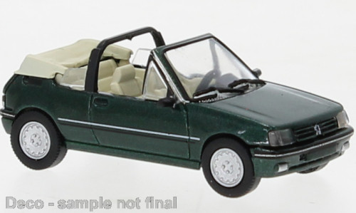 Brekina PCX870500 Peugeot 205 Cabriolet 1986, metál színben - sötétzöld (H0)