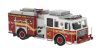 Brekina PCX870840 Seagrave Attacker FDNY - Brooklyn, amerikai tűzoltóautó (H0)