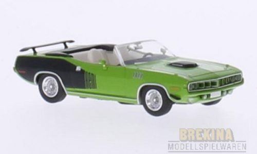 Brekina RIK38083 Plymouth HEMI Cuda Convertible 1971, zöld (H0)