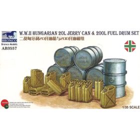   Bronco AB35057 Hungarian WWII 20L Jerry Can & 200L Fuel Drum Set 1/35 makett
