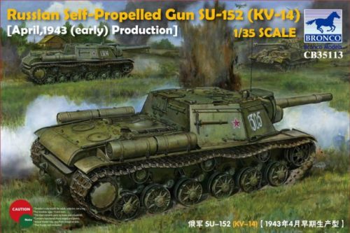 Bronco 35113 Russian SU-152 Self-Propelled Gun (April, 1943 Production) 1/35 harckocsi makett