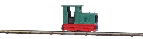 Busch 12182 Gazdasági vasúti Gmeindner 15/18 dízelmozdony, zöld/piros (H0f)