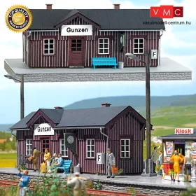Busch 1462 Vasútállomás Gunzen, valódi fából (H0)