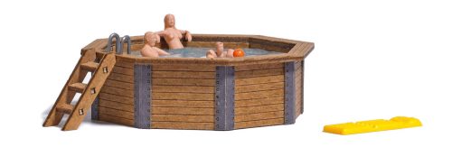 Busch 1832 Kerti medence fürdőző családdal (H0)