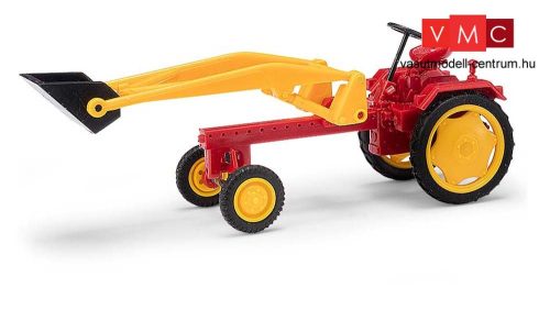 Busch 210004700 RS09 traktor homlokrakodóval, piros (H0)