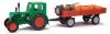 Busch 210006420 Pionier traktor pótkocsival, zsákok és sütőtök rakománnyal (H0)