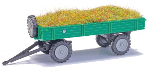 Busch 210010225 Mezőgazdasági pótkocsi T4, zöld, széna rakománnyal (H0)