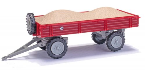 Busch 210010226 Mezőgazdasági pótkocsi T4, piros, sóder rakománnyal (H0)
