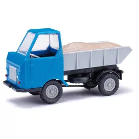   Busch 210013501 Multicar M22 billencs, szürke/kék - sóder rakománnyal (H0)