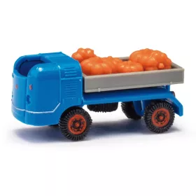 Busch 211003312 Multicar M21, kék, tök rakománnyal (TT)