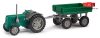 Busch 211006101 Famulus traktor mezőgazdasági pótkocsival, zöld (TT)