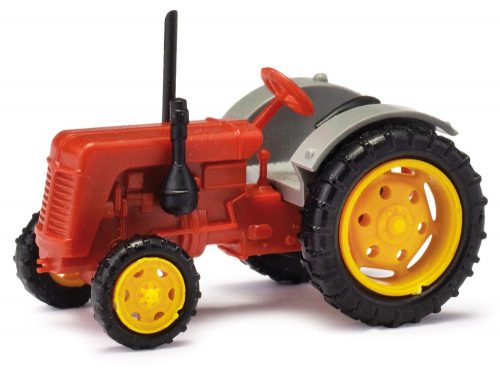 Busch 211006711 Famulus traktor, piros/szürke, sárga felnikkel (N)