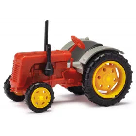   Busch 211006811 Famulus traktor, piros/szürke, sárga felnikkel (TT)