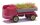 Busch 211013304 Multicar M21 platós teherautó, piros - széna rakománnyal (TT)