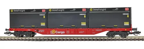 Busch 31100 Konténerszállító négytengelyes teherkocsi, Sgns691, Woodtainern, DB-AG (E6) (TT)