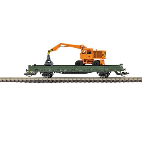Busch 31516 Rakoncás pályafenntartási teherkocsi, Ks 3300, Weimar markológép rakománnyal, DR (E4) (TT)