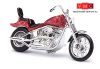 Busch 40153 Amerikai motorkerékpár, chopper, metálpiros színben (H0)