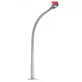   Busch 4116 Utcai lámpa ívelt betonoszlopon, gömbölyű lámpafejjel (LBL), sárga LED (H0)