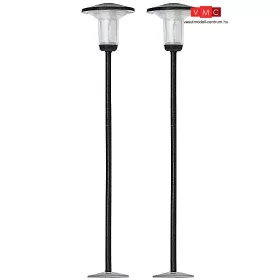   Busch 4144 Nyaralóövezeti lámpa (2 db), tejüveggel - fehér LED (H0)