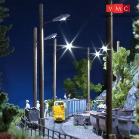 Busch 4154 Lámpa fa oszlopon, fehér LED (H0)