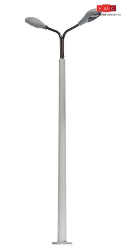 Busch 4158 Lámpa betonoszlopon, dupla, ezüst színű lámpafej, fehér LED (H0)