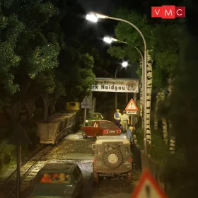Busch 4192 Utcai ostorlámpa, Siemens AHL52, fehér LED (H0)