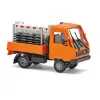 Busch 42254 Multicar M26 platós teherautó, modern forgalmi terelőkorlát rakománnyal - kommunális (H0)