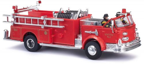 Busch 46032 LaFrance amerikai tűzoltóautó, nyitott, tűzoltó figurákkal - Fire Department 