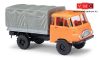 Busch 51602 Robur LO 1800 A, platós teherautó, narancs színben (H0)