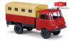 Busch 51653 Robur LO 1801 A ponyvás tűzoltó teherautó - Feuerwehr (H0)