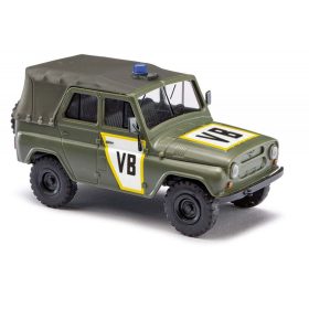 Busch 52115 UAZ 469 ponyvás terepjáró, Csehszlovák rendőrség - VB (H0)