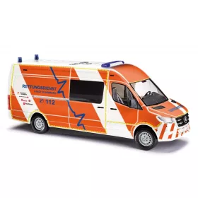   Busch 52621 Mercedes-Benz Sprinter 2018, mentőautó - Rettungsdienst Stadt Oldenburg (H0)