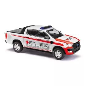   Busch 52818 Ford Ranger 2016, fedett raktérrel, DRK Neumünster (H0)