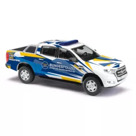   Busch 52822 Ford Ranger 2016, fedett raktérrel, Bundespolizei (H0)