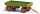 Busch 53014 IFA HW 60 platós pótkocs, oldalra billenthető, zöld/piros (H0)