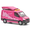 Busch 53471 Mercedes-Benz Sprinter 2018, rövid, rakománykísérő - Glomb 'Think pink!' (H0)