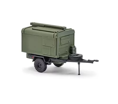 Busch 53610 HL 10.00 katonai pótkocsi, Kino+ Funkwagen - NVA (H0)