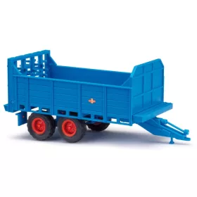   Busch 53802 Fortschritt T 088 mezőgazdasági billencs trágyaszállító utánfutó, kék (H0)