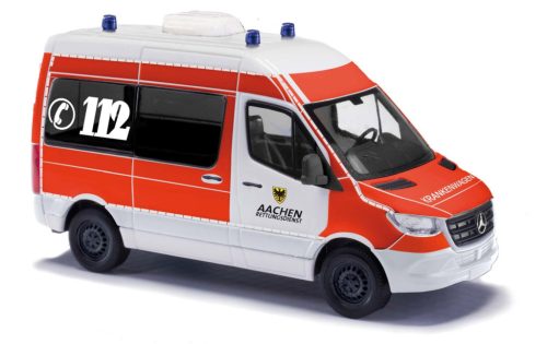 Busch 54060 Mercedes-Benz Sprinter Bus 2018 HD, rövid, Rettungsdienst Aachen (H0)