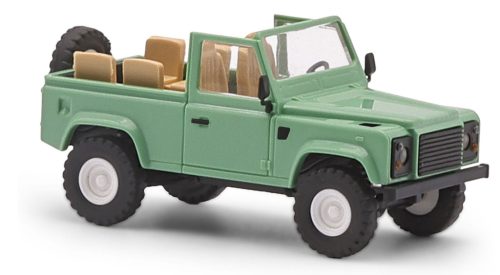 Busch 54391 Land Rover Defender 90, nyitott - zöld (H0)