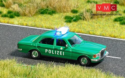 Busch 5593 Mercedes-Benz W 123, rendőrség - Polizei, működő villogóval (H0)