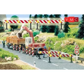   Busch 5905 Terelőkorlát építkezésekhez (2 db), működő villogóval (H0)