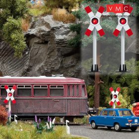   Busch 5929 Fénysorompó (2 db), kelet-német szabvány (DDR) (TT) - villogtató elektronikával