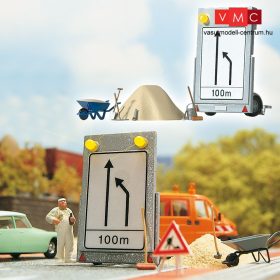 Busch 5930 Jelzőutánfutó útépítéshez, működő világítással (H0)